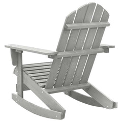 vidaXL Garden Rocking Chair Wood Grey 4