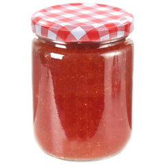 Glass Jam Jars with Lid 230 ml White and red 48