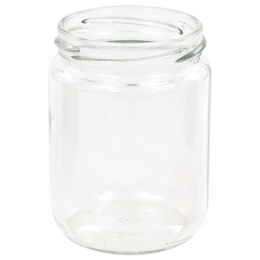 Glass Jam Jars with Lid 230 ml White and red 48