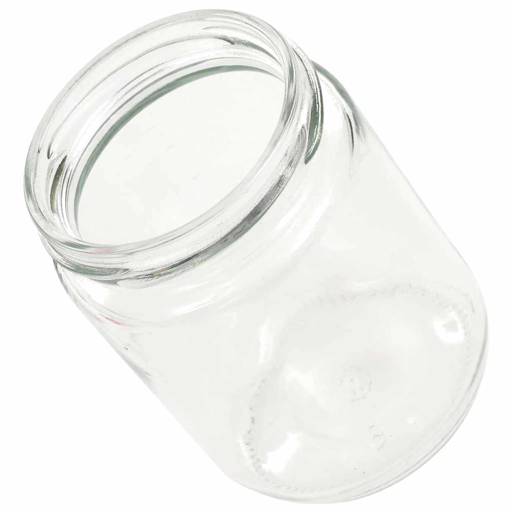 Glass Jam Jars with Lid 230 ml White and red 48