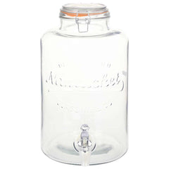 vidaXL Water Dispenser XXL with Tap Transparent 8 L Glass 2