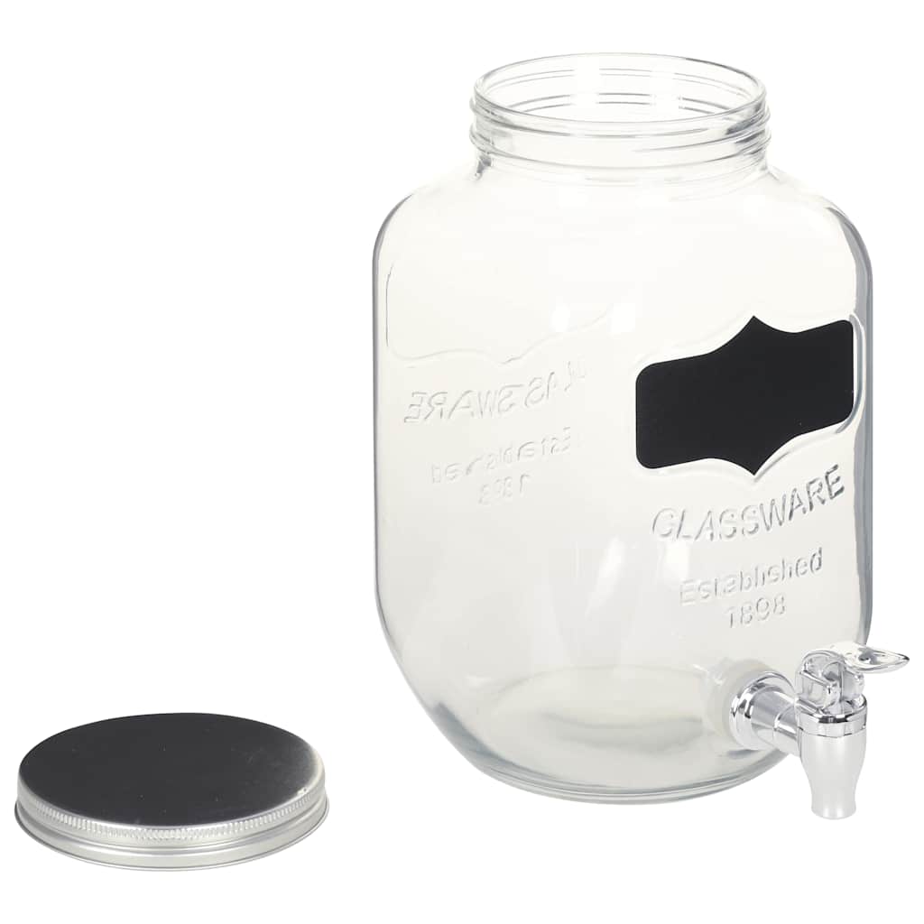 vidaXL Beverage Dispensers 2 pcs with Stand 2 x 4 L Glass 5