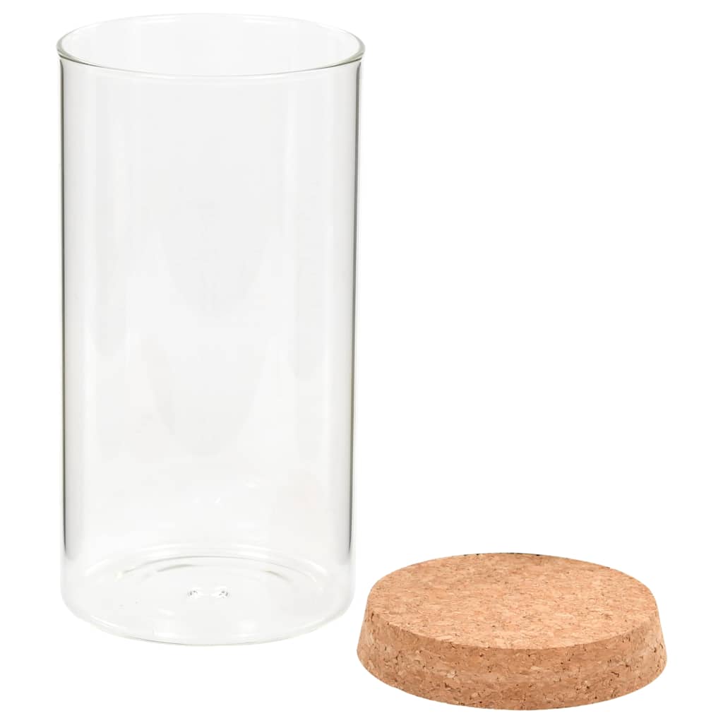 vidaXL Storage Glass Jars with Cork Lid 6 pcs 1400 ml 4