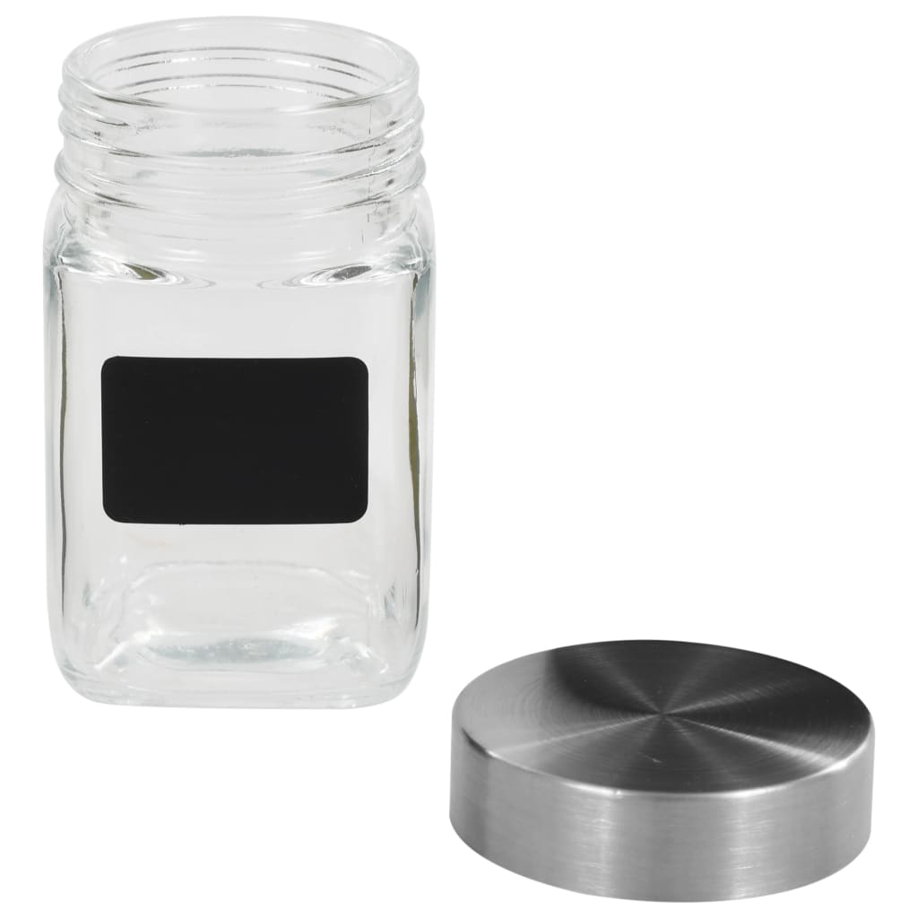 vidaXL Storage Jars with Sticker 12 pcs 300 ml 3