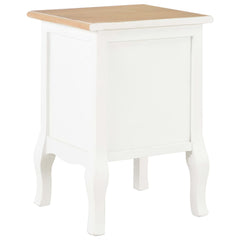 vidaXL Bedside Cabinet 2 pcs White 35x30x49 cm MDF 5