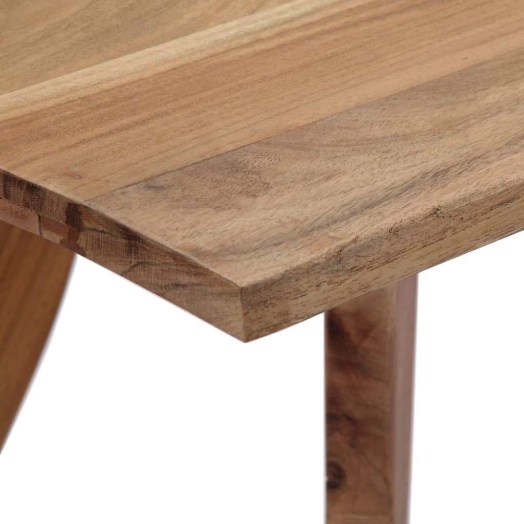 vidaXL Dining Table 120x58x76 cm Solid Acacia Wood 5