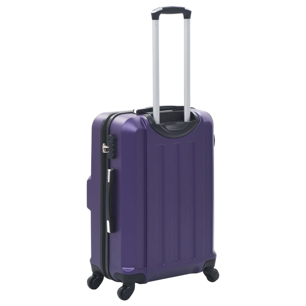 vidaXL Hardcase Trolley Set 3 pcs Purple ABS 4