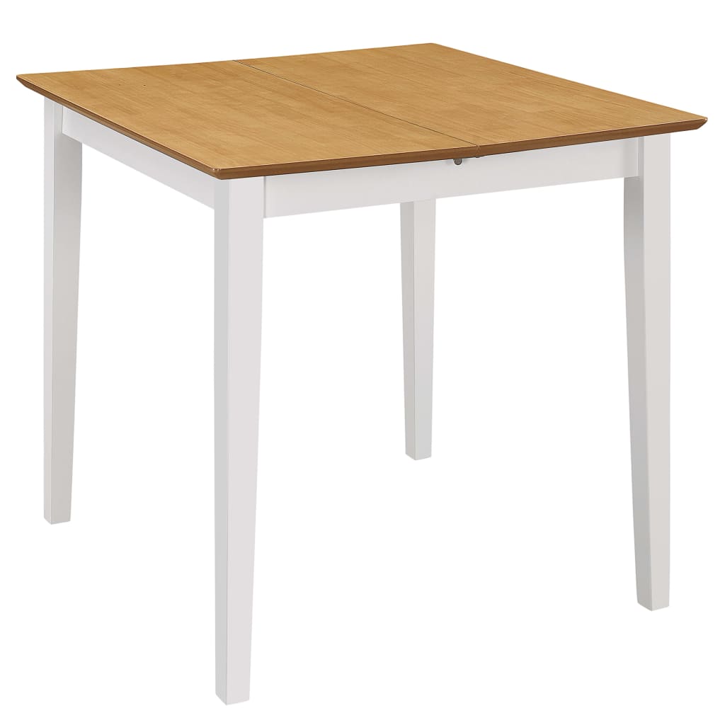 vidaXL Extendable Dining Table White (80-120)x80x74 cm MDF 3