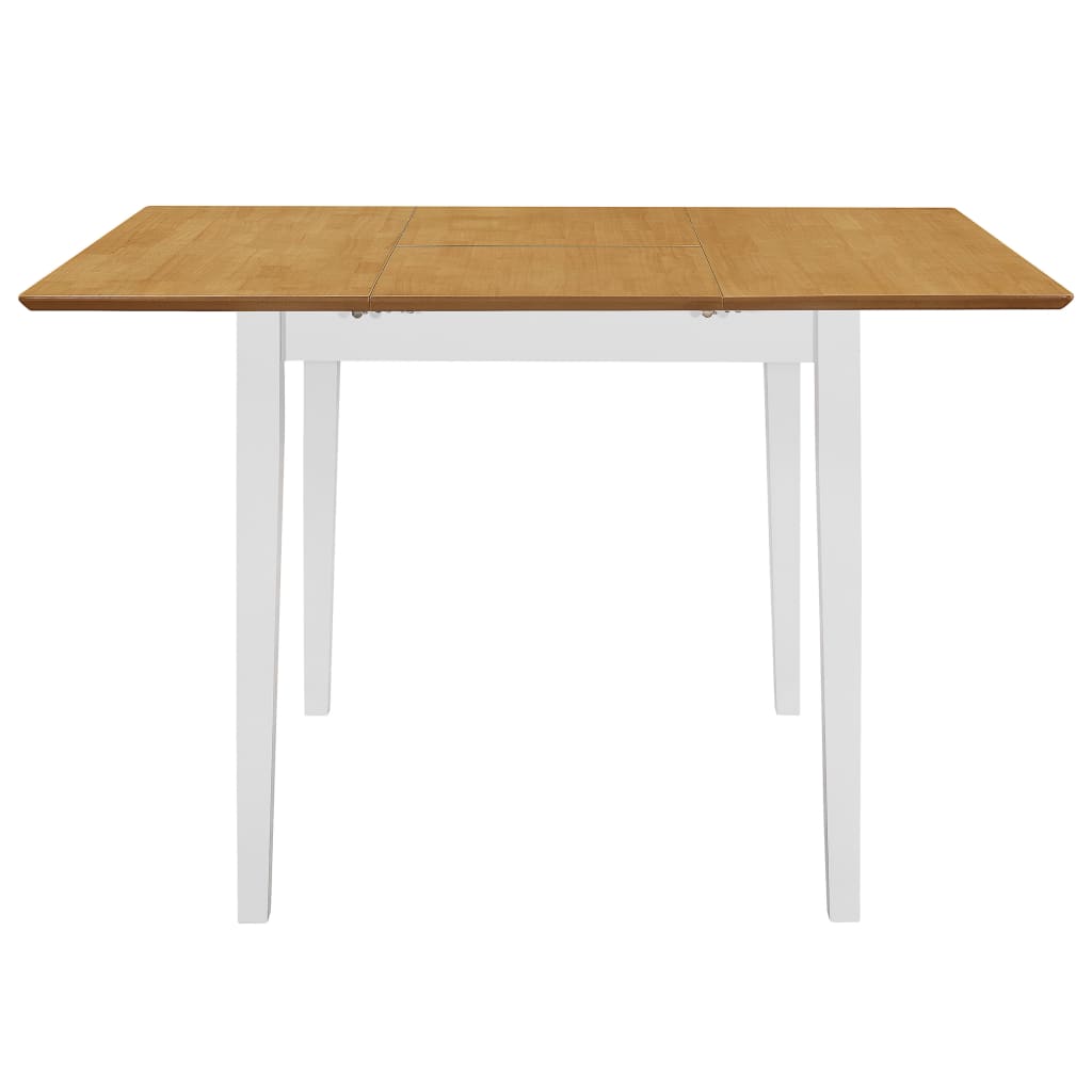 vidaXL Extendable Dining Table White (80-120)x80x74 cm MDF 4