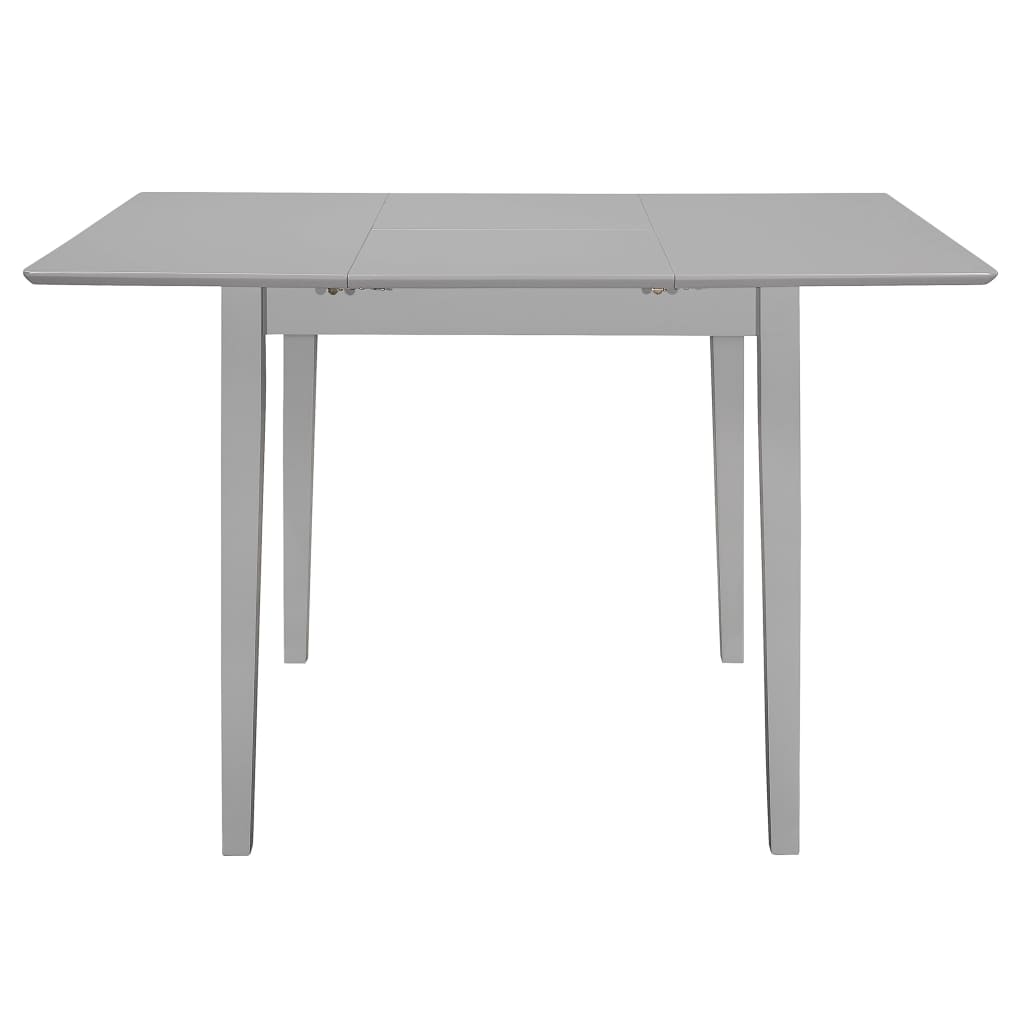 vidaXL Extendable Dining Table Grey (80-120)x80x74 cm MDF 4
