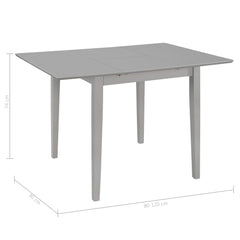 vidaXL Extendable Dining Table Grey (80-120)x80x74 cm MDF 6