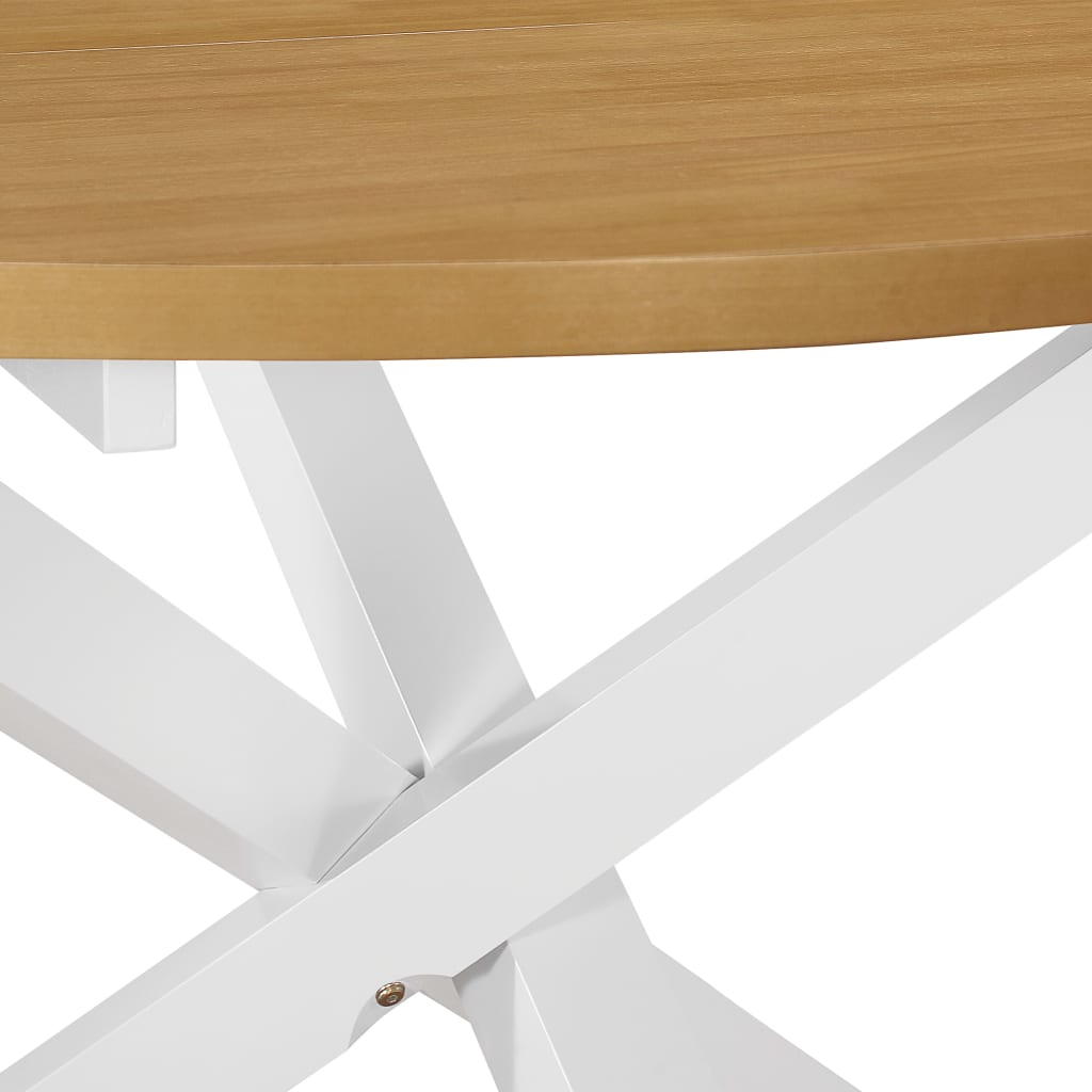 vidaXL Dining Table White 120x75 cm MDF 3