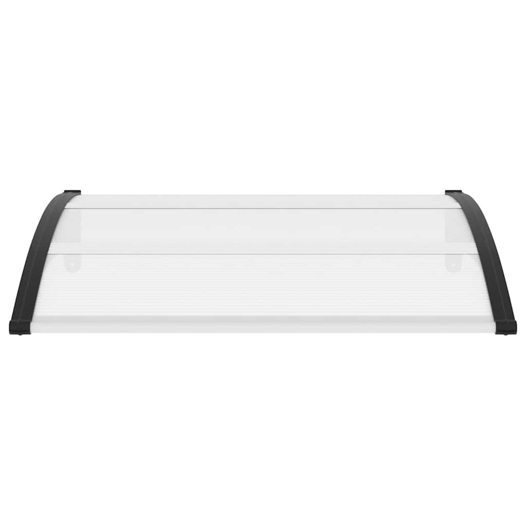 vidaXL Door Canopy | Black and Transparent 4