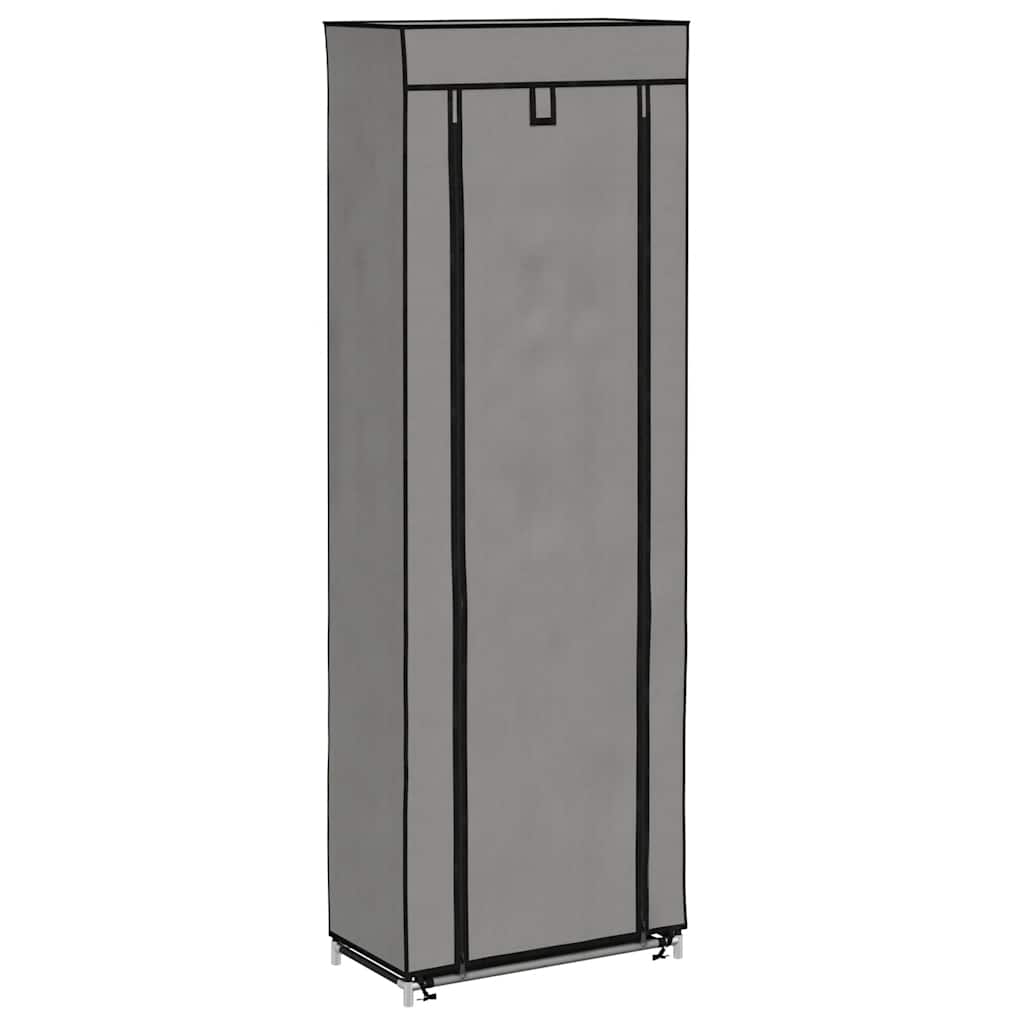 vidaXL Shoe Cabinet | Grey | Powder coated tubes and non-woven fabric | Medium 2
