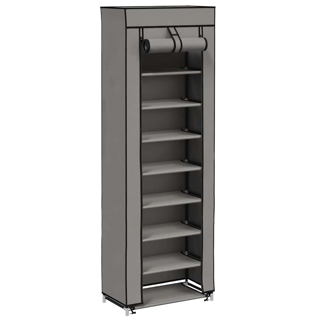 vidaXL Shoe Cabinet | Grey | Powder coated tubes and non-woven fabric | Medium 3