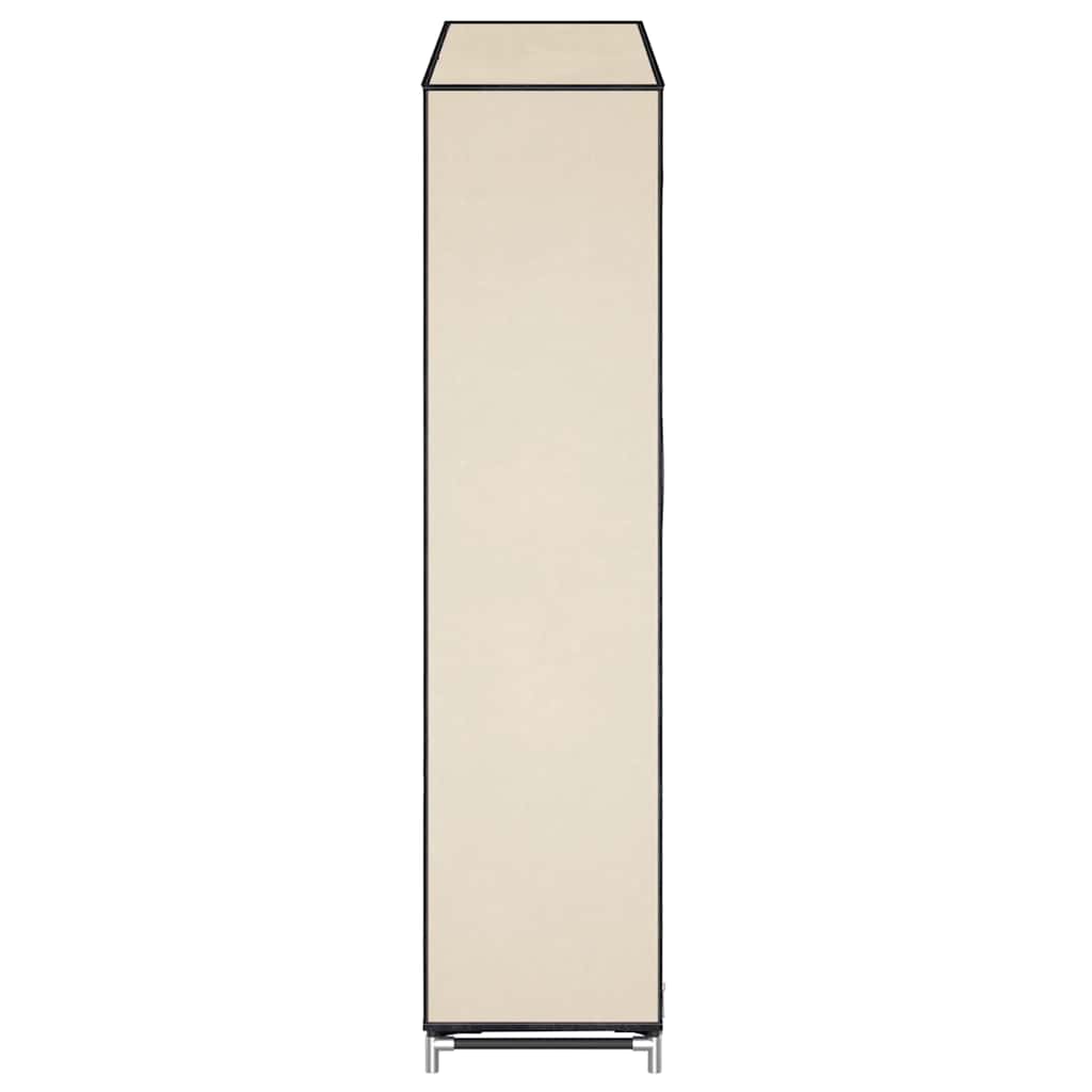 vidaXL Shoe Cabinet with Cover Cream 115x28x110 cm Fabric 5