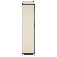 vidaXL Shoe Cabinet with Cover Cream 115x28x110 cm Fabric 5