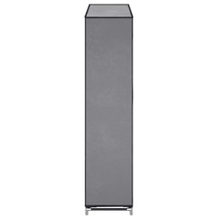 vidaXL Shoe Cabinet with Cover Grey 115x28x110 cm Fabric 5