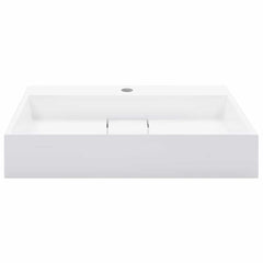 Wash Basin Mineral Cast/Marble Cast White Standard 60 cm 11 cm 38 cm
