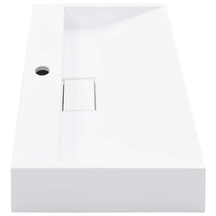 Wash Basin Mineral Cast/Marble Cast White Standard 60 cm 11 cm 38 cm