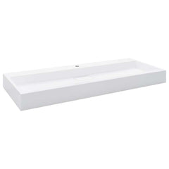 144067 vidaXL Wash Basin 120x46x11 cm Mineral Cast/Marble Cast White 2