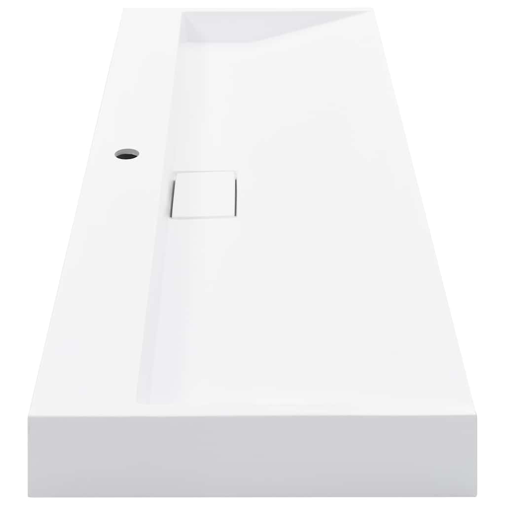 144067 vidaXL Wash Basin 120x46x11 cm Mineral Cast/Marble Cast White 4