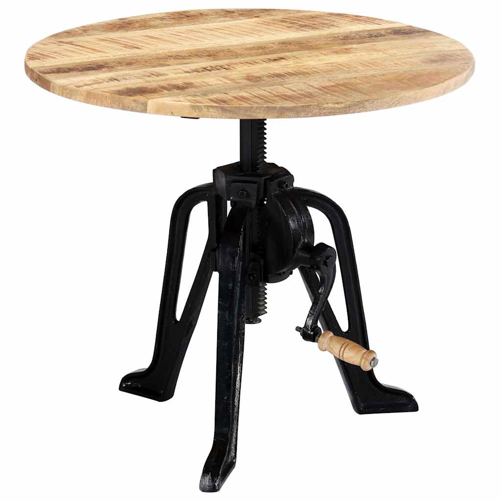 Side Table Cast Iron 60x(42-63) 46-63 cm Solid mango wood