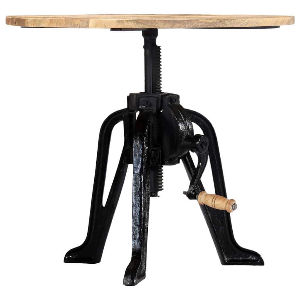 Side Table Cast Iron 60x(42-63) 46-63 cm Solid mango wood