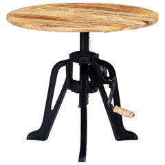 Side Table Cast Iron 60x(42-63) 46-63 cm Solid mango wood