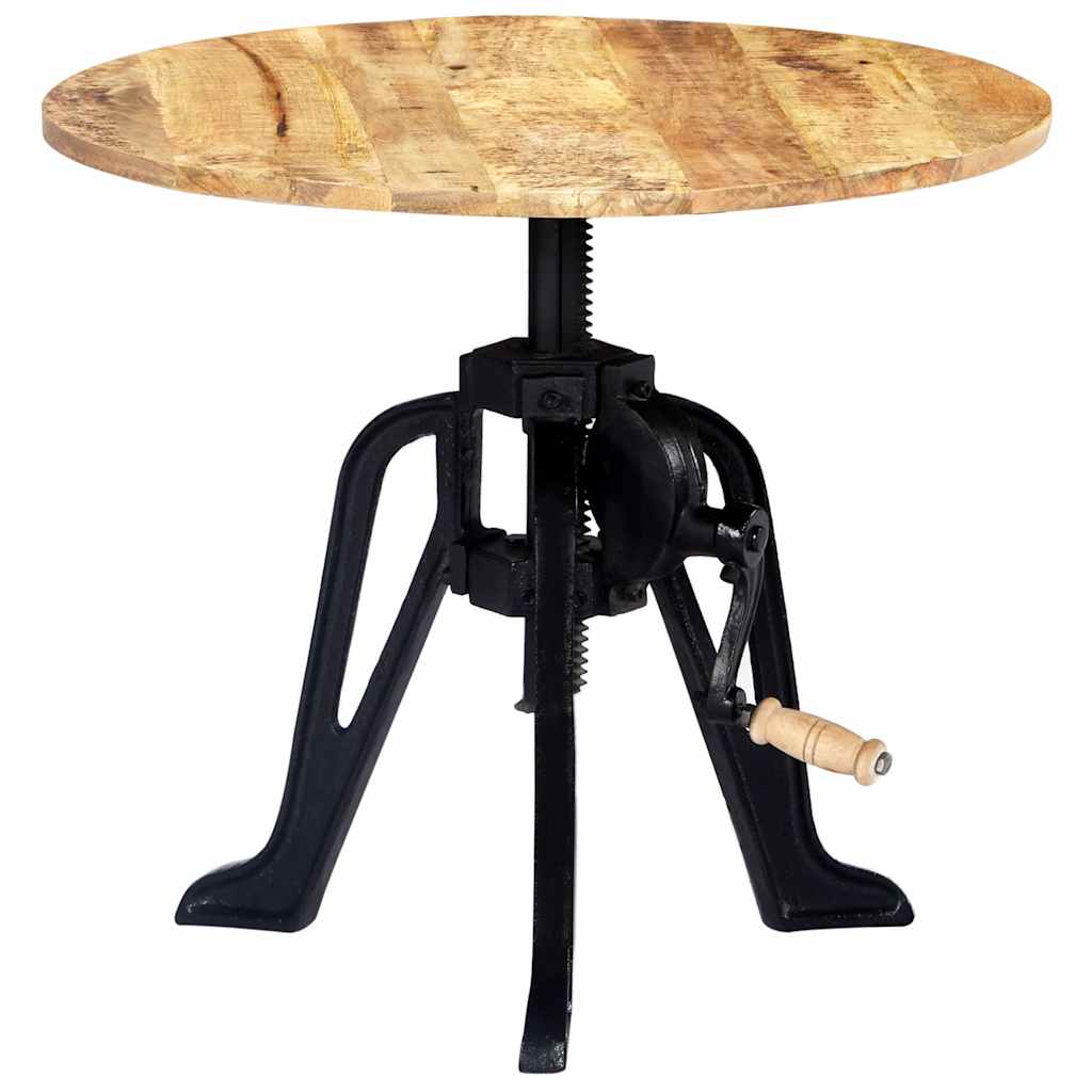Side Table Cast Iron 60x(42-63) 46-63 cm Solid mango wood