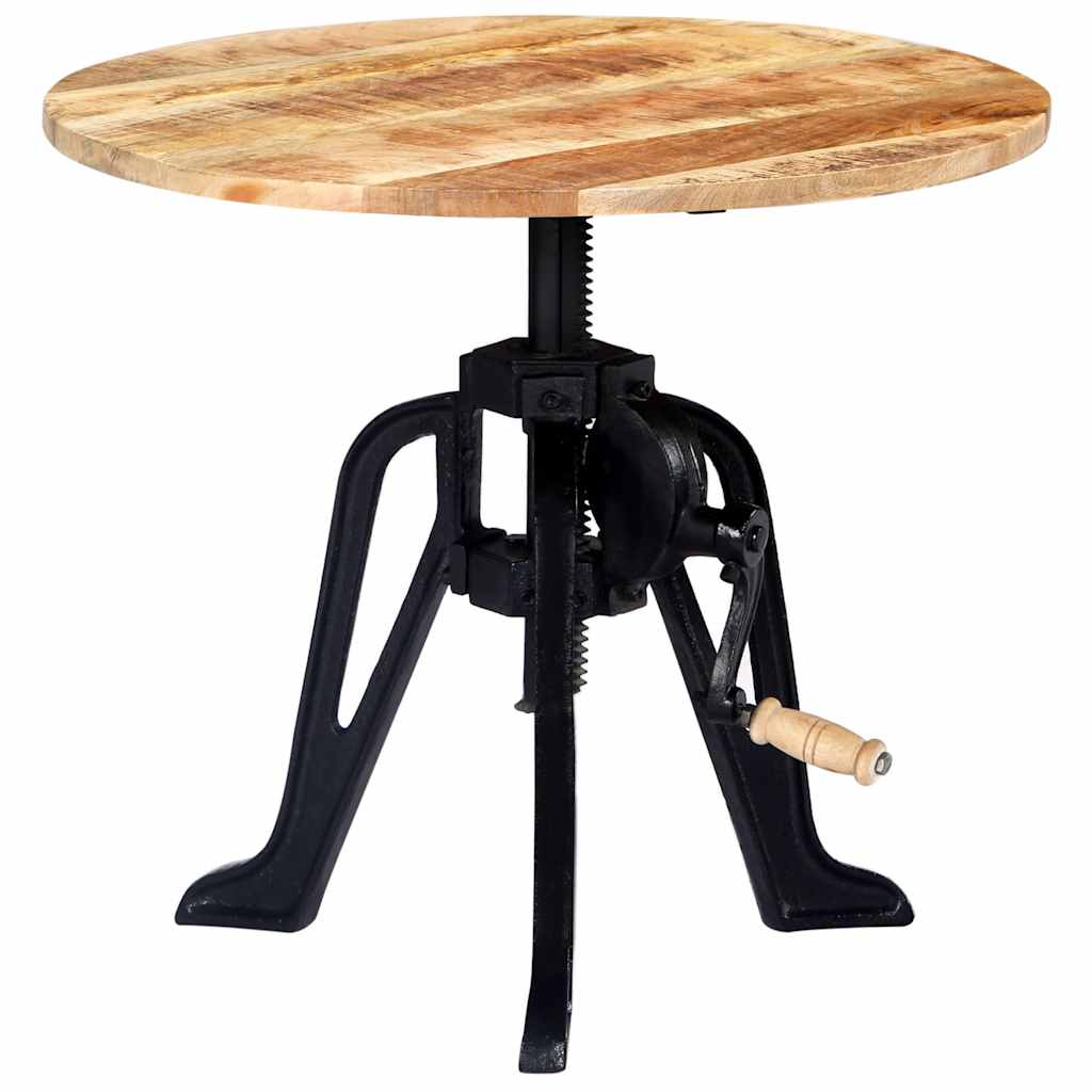 Side Table Cast Iron 60x(42-63) 46-63 cm Solid mango wood