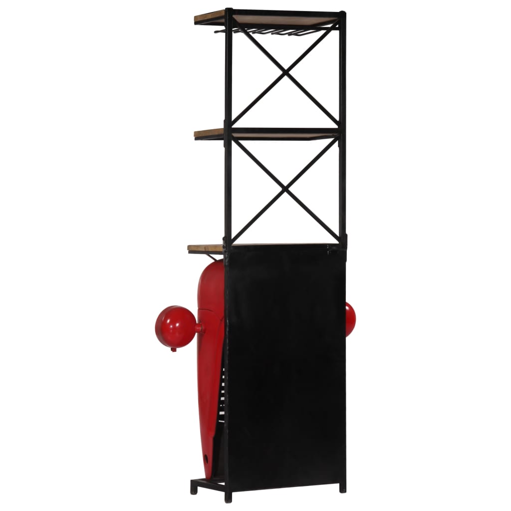 vidaXL Tractor Wine Cabinet 49x31x172 cm Solid Mango Wood 5