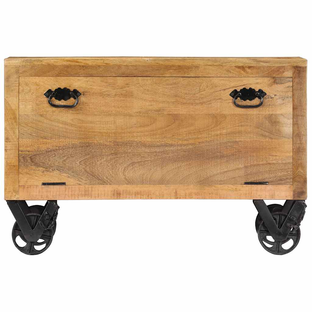 vidaXL Shoe Cabinet | Natural Mango Wood | Solid Mango Wood | Medium 3