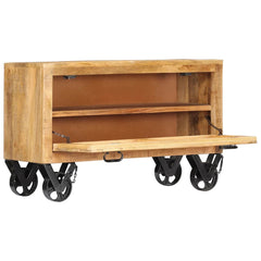 vidaXL Shoe Cabinet | Natural Mango Wood | Solid Mango Wood | Medium 4