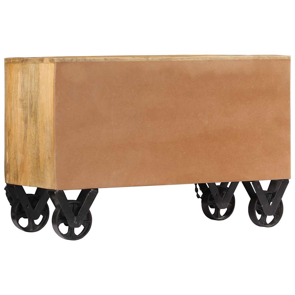 vidaXL Shoe Cabinet | Natural Mango Wood | Solid Mango Wood | Medium 5