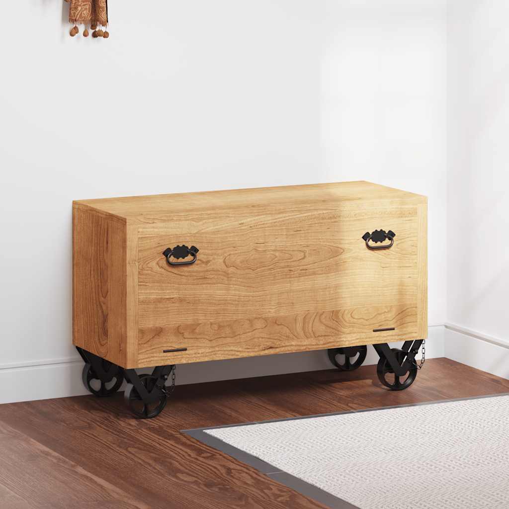 vidaXL Shoe Cabinet | Natural Mango Wood | Solid Mango Wood | Medium 1