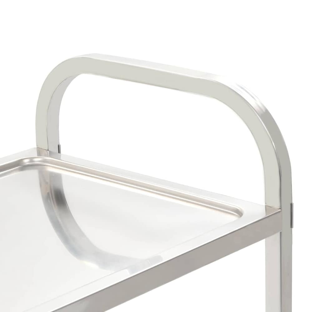 2-Tier Kitchen Trolley 95x45x83.5 cm Stainless Steel 2 tiers