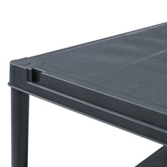 vidaXL Storage Shelf Racks 2 pcs Black 60x30x138 cm Plastic 6