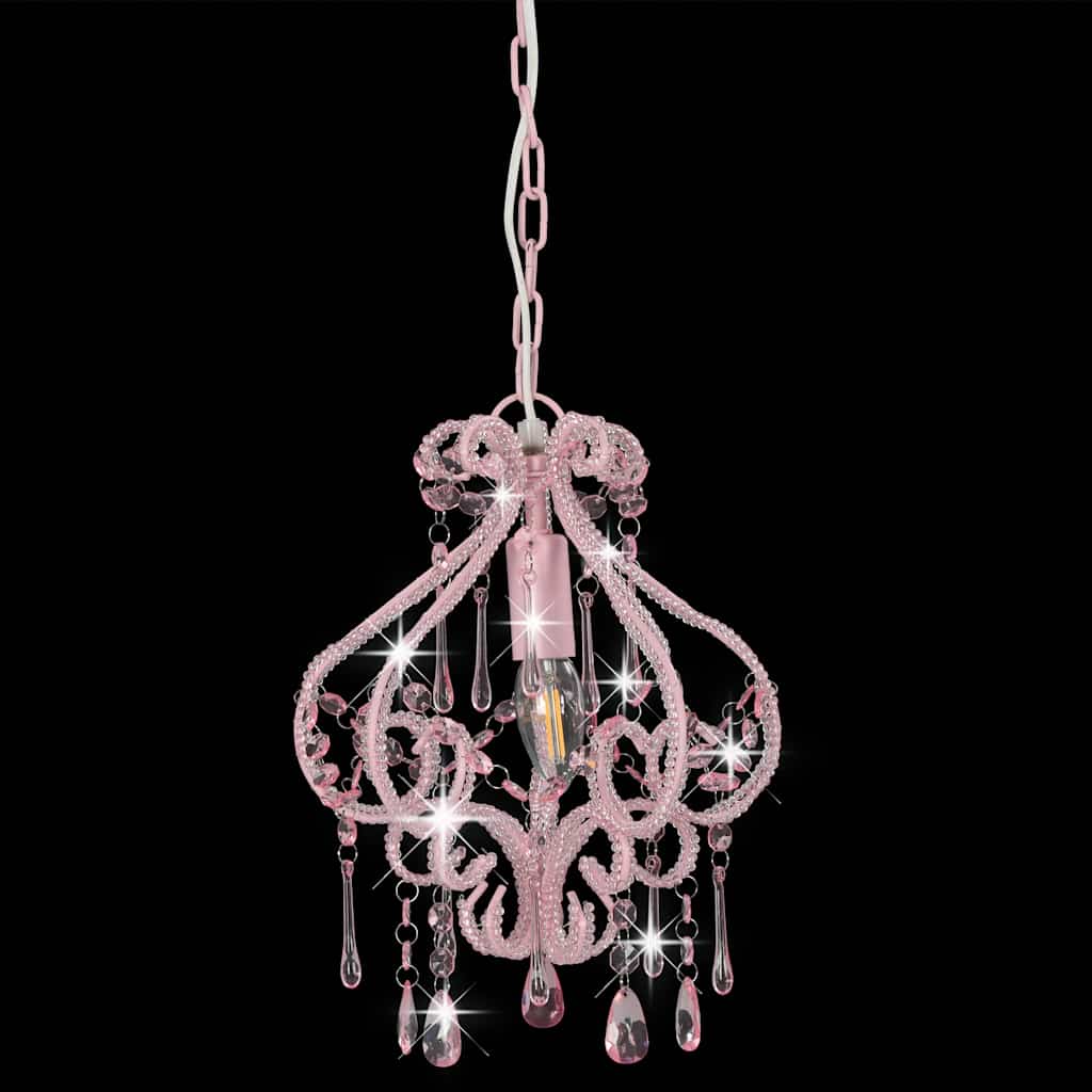 vidaXL Ceiling Light | Pink | Metal, Acrylic | 24 cm x 32 cm | Chandelier 4