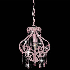 vidaXL Ceiling Light | Pink | Metal, Acrylic | 24 cm x 32 cm | Chandelier 4
