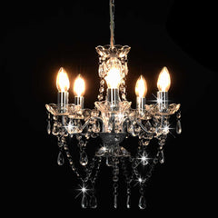 vidaXL Chandelier | Silver and Transparent | Metal, Acrylic | Medium 4