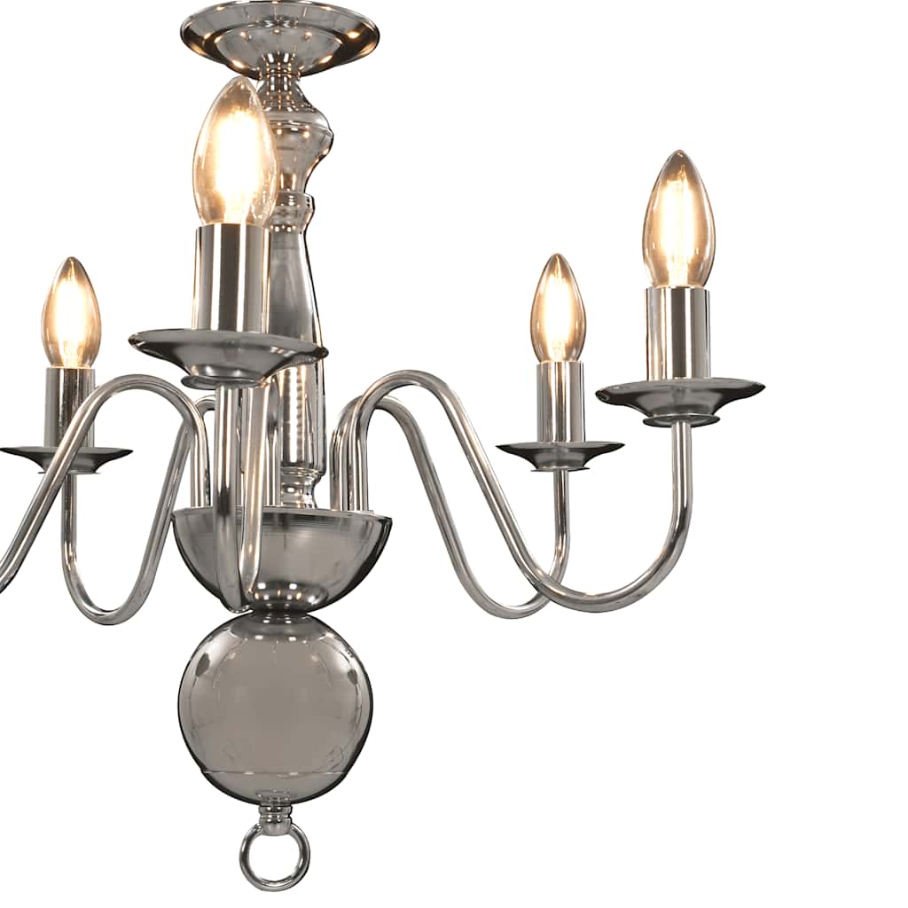 Chandelier Antique 5 x E14 Bulbs Silver