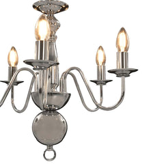 Chandelier Antique 5 x E14 Bulbs Silver