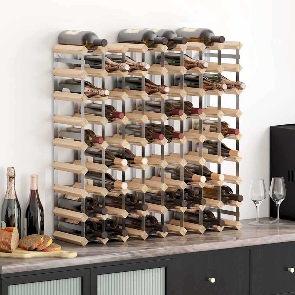 vidaXL Wine Rack for 72 Bottles Solid Pinewood 1