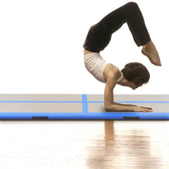 Inflatable Gymnastics Mat Pump PVC Depth Height Blue