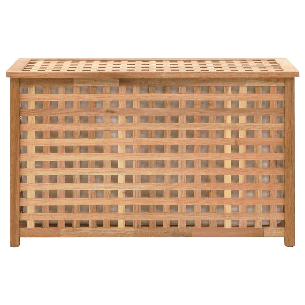 Laundry Bin Solid Walnut Wood 77.5 cm 46.5 cm 37.5 cm