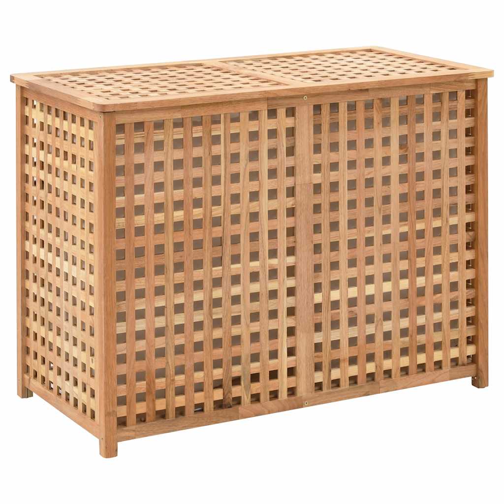 Laundry Bin Solid Walnut Wood 87.5 cm 67 cm 46 cm