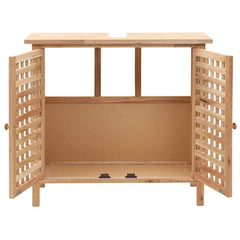 247607 vidaXL Sink Cabinet with Mirror Solid Walnut Wood 4