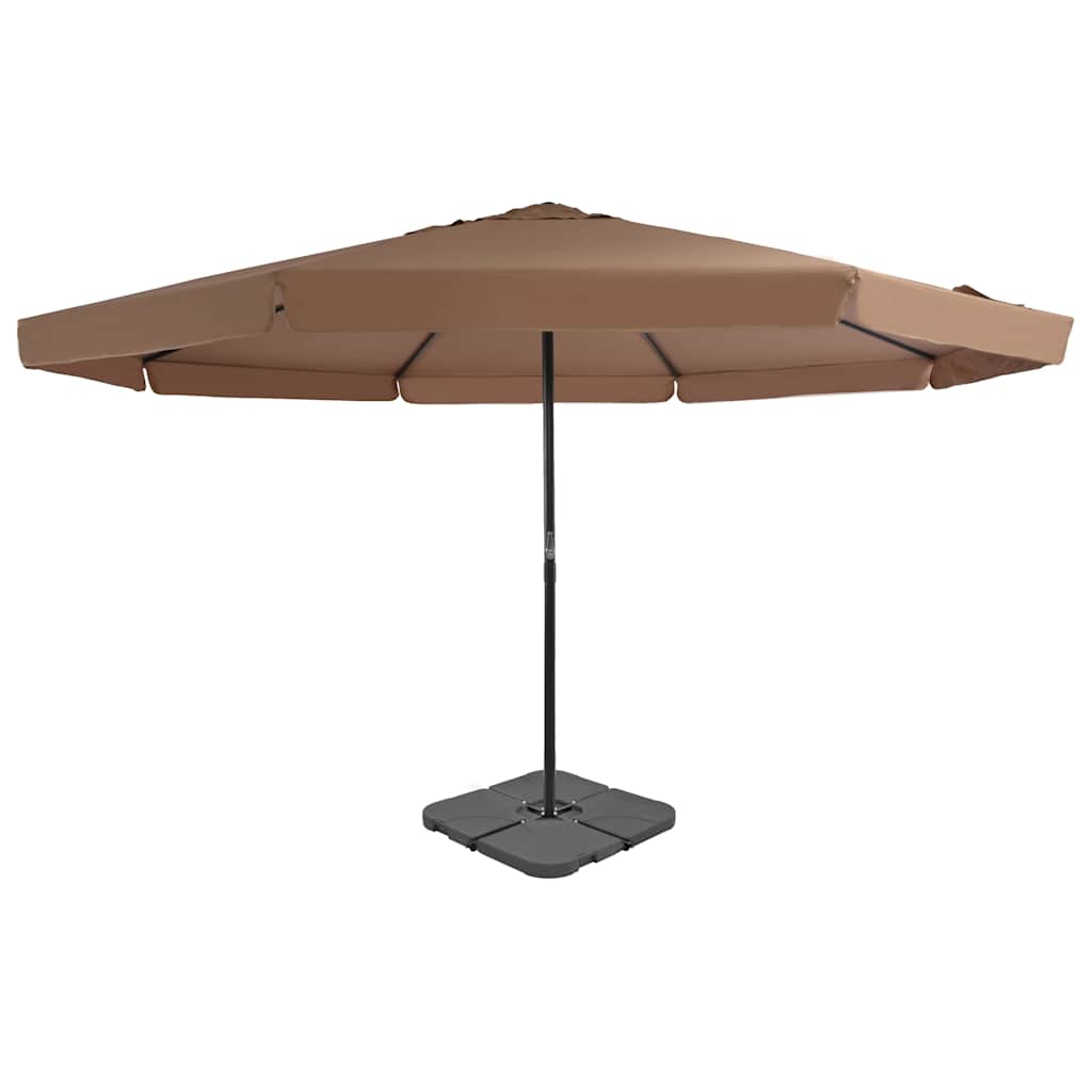vidaXL Garden Parasol | Taupe, Black | Aluminium, Steel, Plastic | Large 1