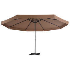 Garden Parasol with Portable Base Taupe